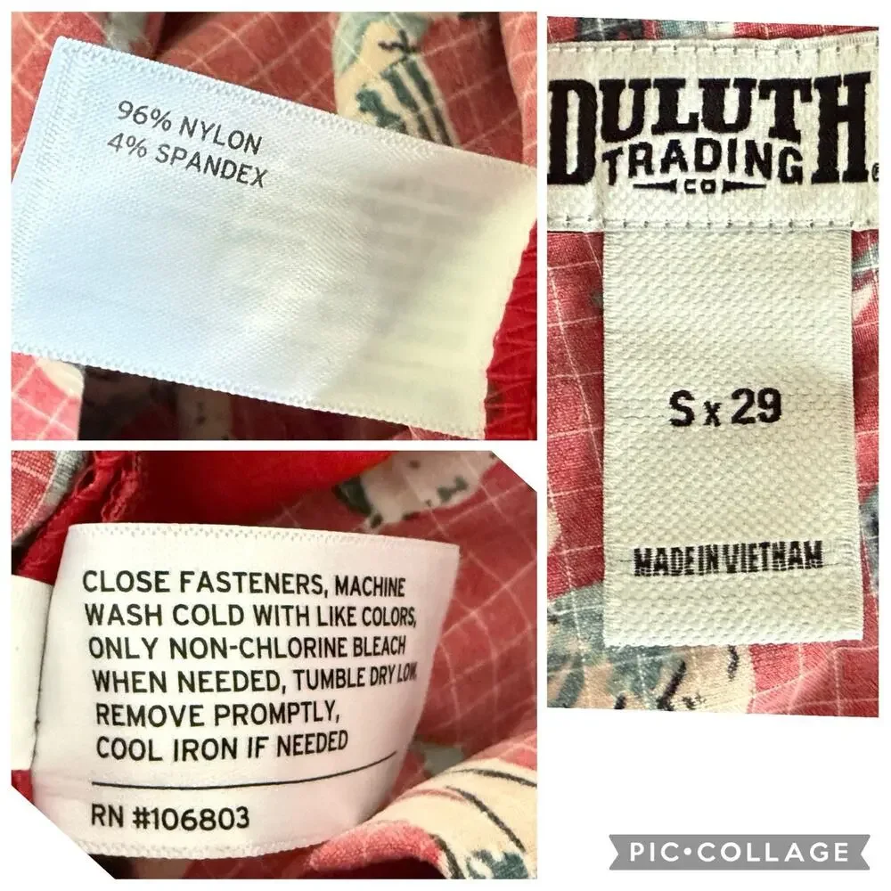 Duluth Trading Co Red Llama Cactus Heirloom Gardening Bib Overalls Small 29 - Picture 14 of 15